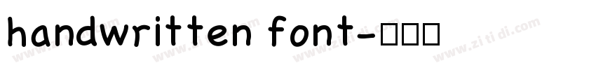 handwritten font字体转换